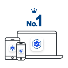 モバイルとPCを一元管理できるMDMを、シェアNo.1の品質で提供していることを示すイメージ