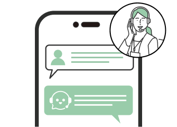 LINEからノートPCやアイパットに情報発信しているイラスト