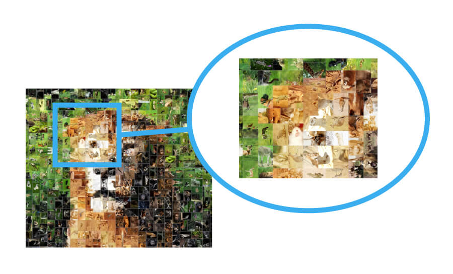 デジタルフォトモザイクをグッズやギフトに