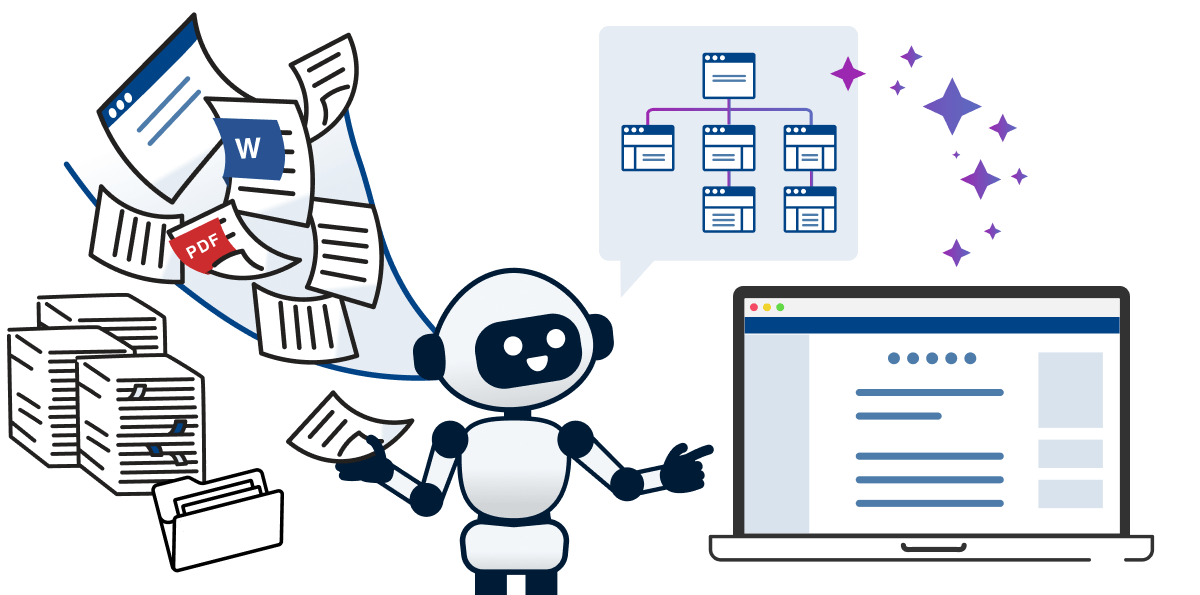 運用フェーズをアシストするAI更新機能のイメージ画像