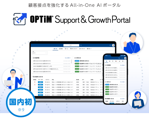 カスタマーサクセスサービス「OPTiM Support & Growth Portal」のサービス図